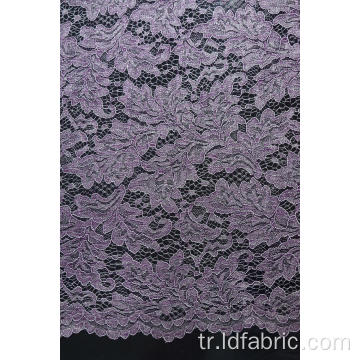 Glitter ile% 100 Polyester Kord Dantel Kumaş